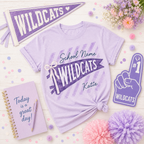 Personalized School Team Shirt, Custom Mascot Name Spirit Tee – product image 5