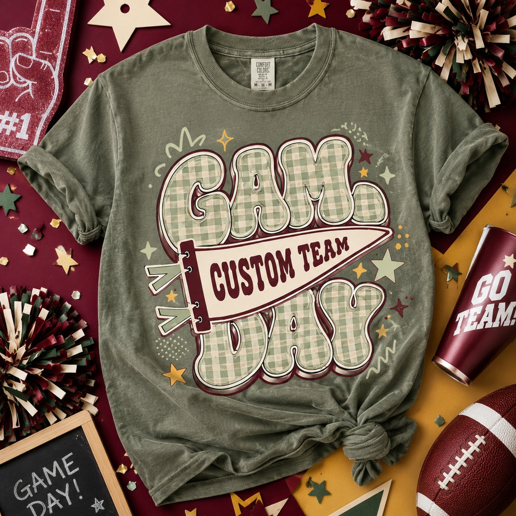Personalized Game Day Shirt, Custom Team Pennant Spirit T-Shirt – product image 3