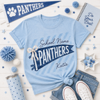 Personalized School Team Shirt, Custom Mascot Name Spirit Tee – product image 3