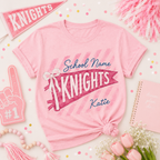 Personalized School Team Shirt, Custom Mascot Name Spirit Tee – product image 4