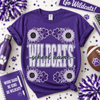 Personalized Floral School Mascot Shirt, Custom Team Spirit T-Shirt