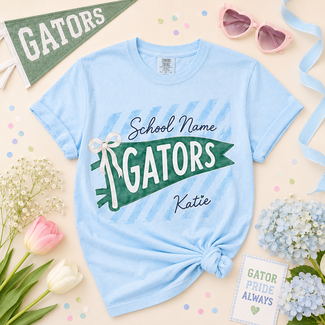 Personalized School Team Shirt, Custom Mascot Name Spirit Tee – product image 6