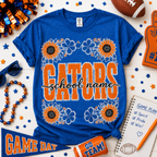 Personalized Floral School Mascot Shirt, Custom Team Spirit T-Shirt – product image 4