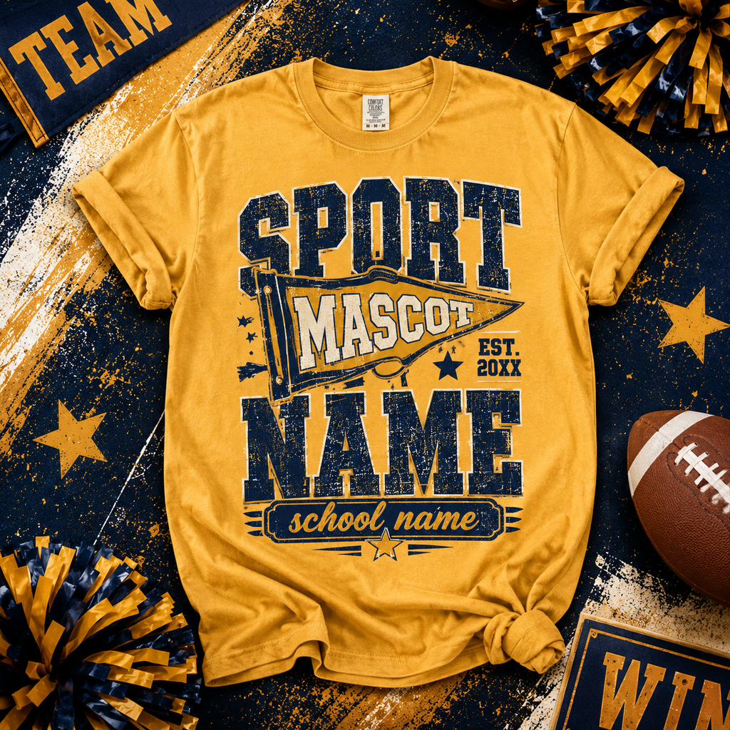 Personalized Sports Mascot Shirt, Custom School Team Spirit T-Shirt – product image 6