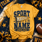 Personalized Sports Mascot Shirt, Custom School Team Spirit T-Shirt – product image 6