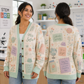 Personalized Science Teacher Cardigan, Thoughtful STEM Educator Gift Sweater – product image 1