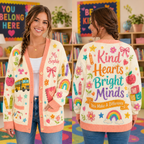 Custom Teacher Appreciation Cardigan, Cute School Educator Sweater – product image 1