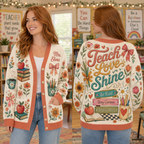 Personalized Teacher Cardigan, Meaningful Educator Appreciation Gift