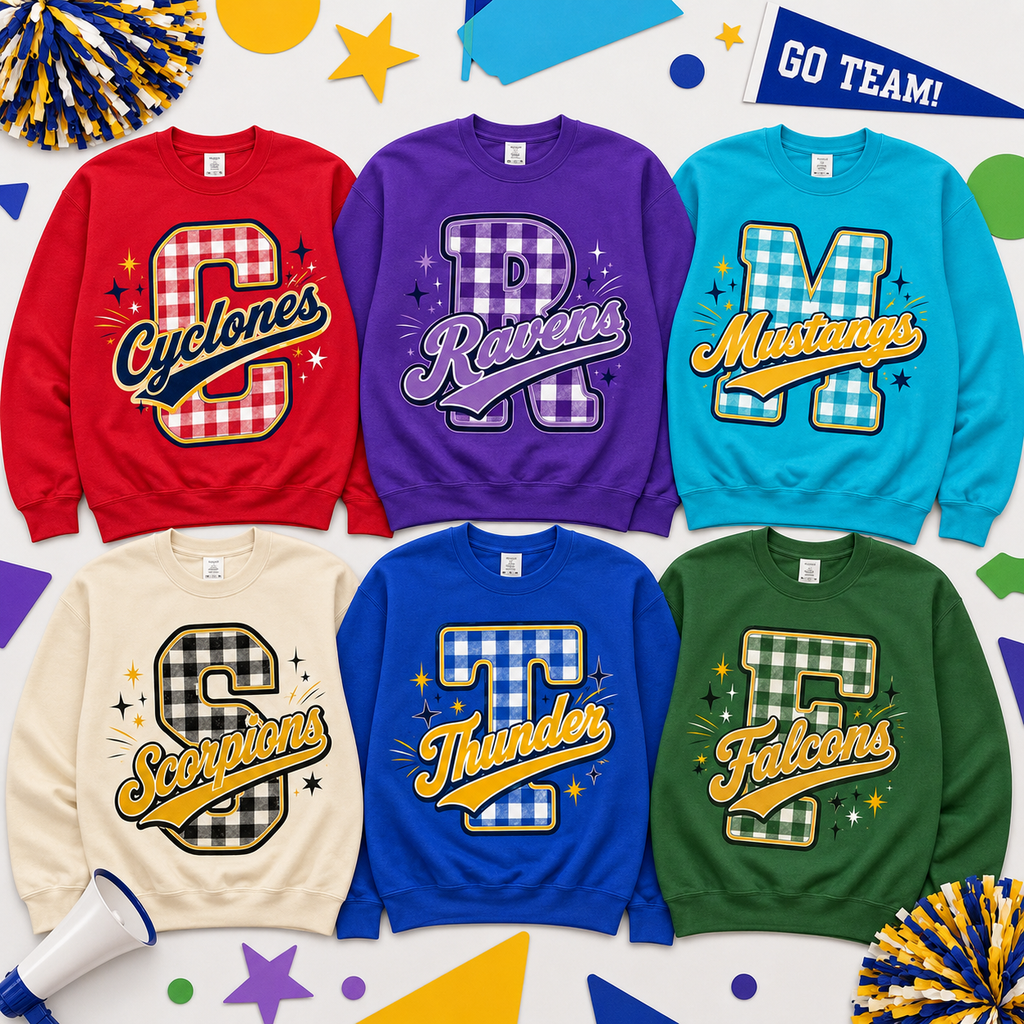 Custom School Mascot Sweatshirt, Personalized College Spirit Crewneck – product image 2