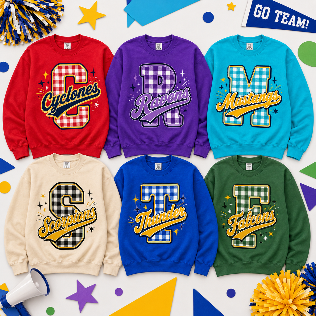 Custom School Mascot Sweatshirt, Personalized College Spirit Crewneck – product image 3