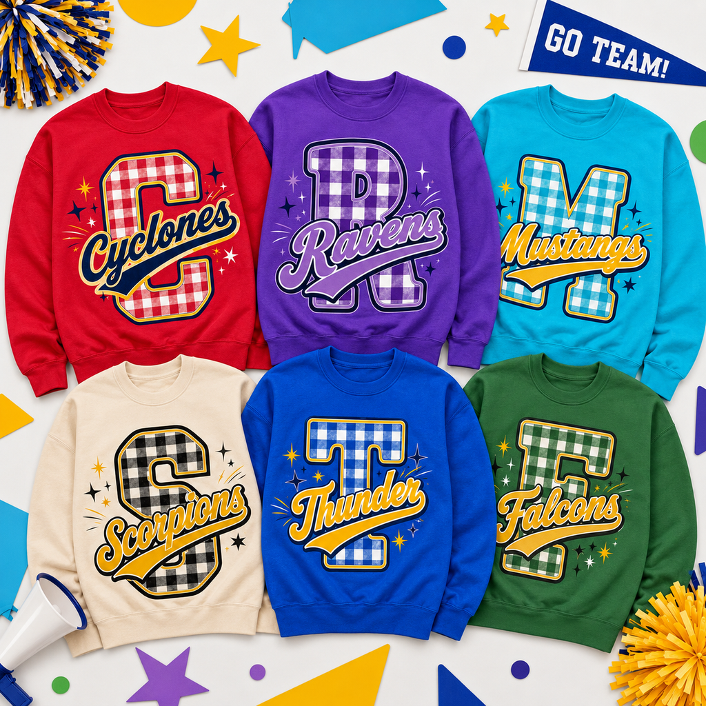 Custom School Mascot Sweatshirt, Personalized College Spirit Crewneck – product image 4