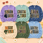 College Mascot Crewneck Sweatshirt, School Spirit Team Pullover – product image 3