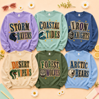 College Mascot Crewneck Sweatshirt, School Spirit Team Pullover – product image 4
