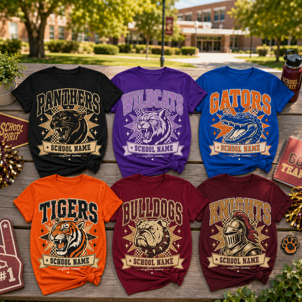 Personalized School Mascot Shirt, Custom Team Spirit T-Shirt – product image 2