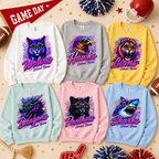 Custom School Mascot Sweatshirt, Personalized Neon College Spirit Crewneck – product image 4