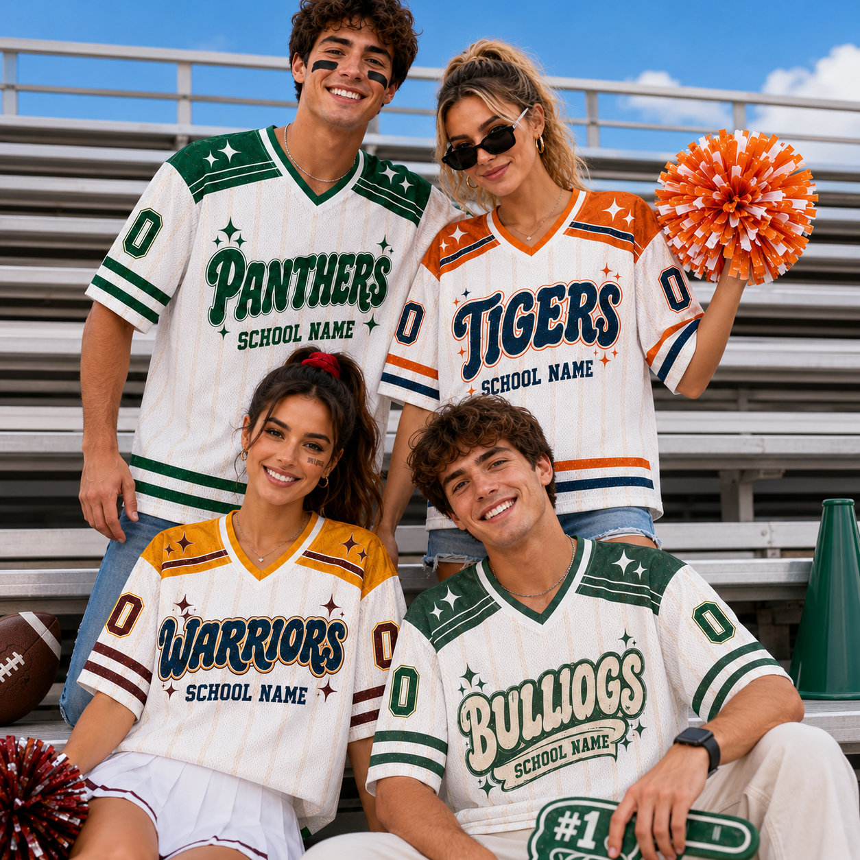 Personalized Football Jersey, Custom School Mascot Team Spirit Jersey, Game Day Shirt – product image 2