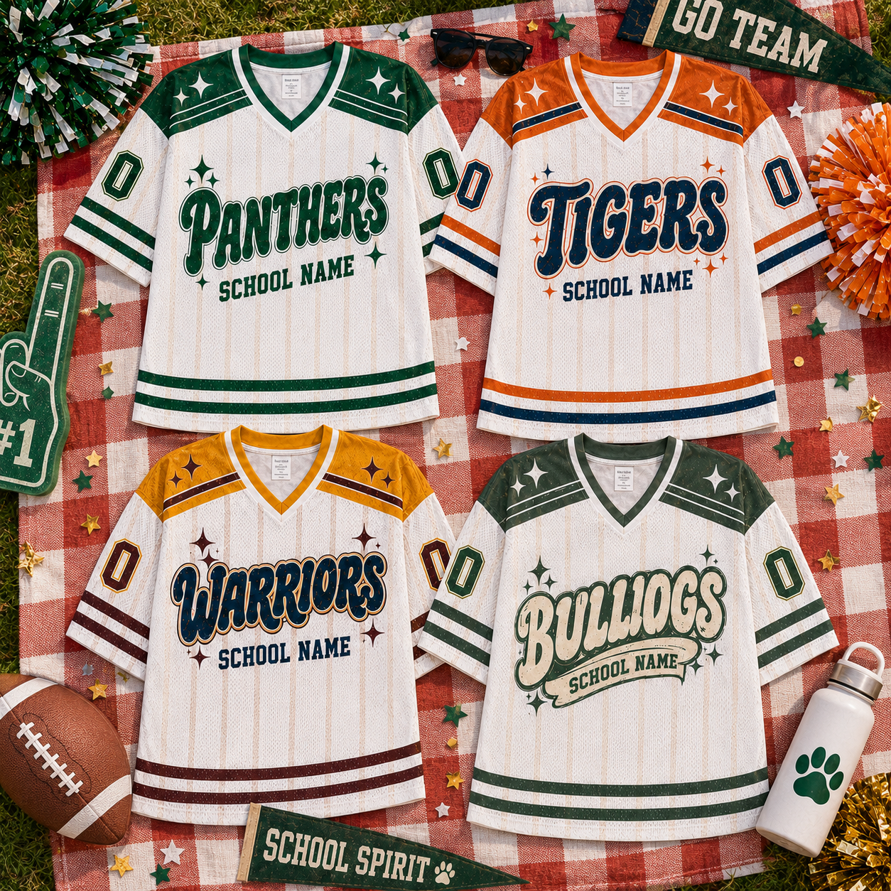 Personalized Football Jersey, Custom School Mascot Team Spirit Jersey, Game Day Shirt – product image 5