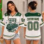 Personalized Football Jersey, Custom School Initial Mascot Team Spirit Jersey – product image 2