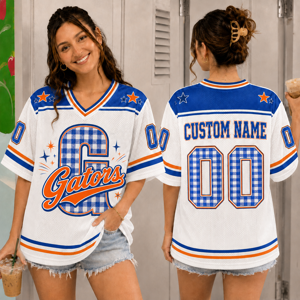 Personalized Football Jersey, Custom School Initial Mascot Team Spirit Jersey – product image 3