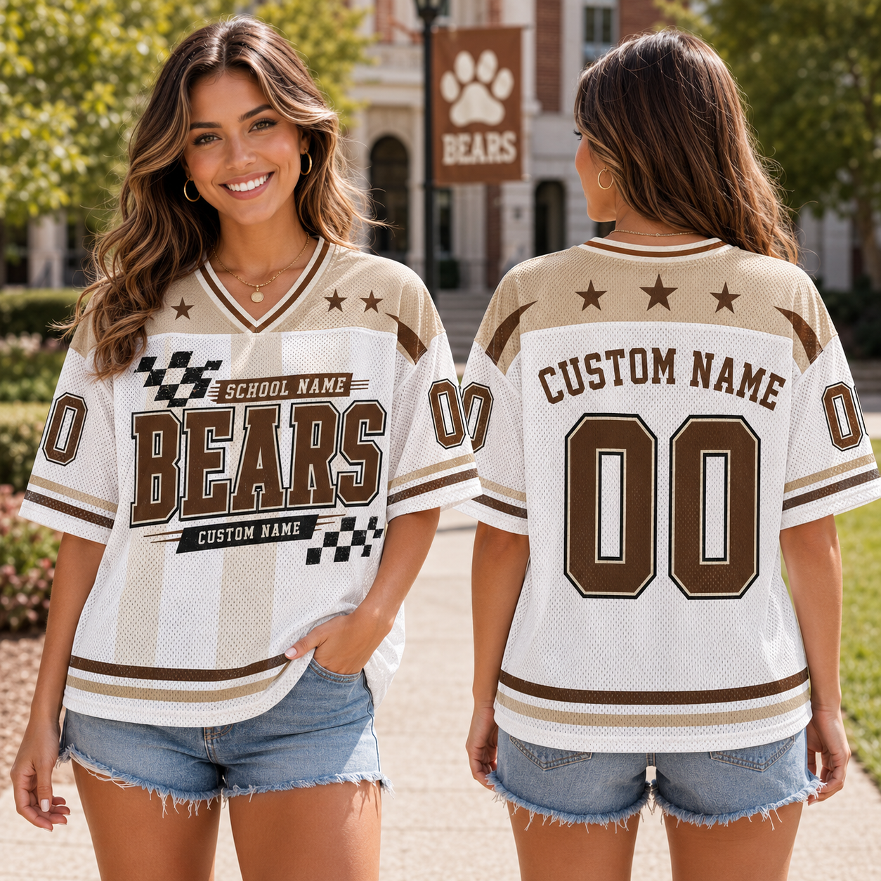Personalized Football Jersey, Custom School Mascot Game Day Team Jersey – product image 4