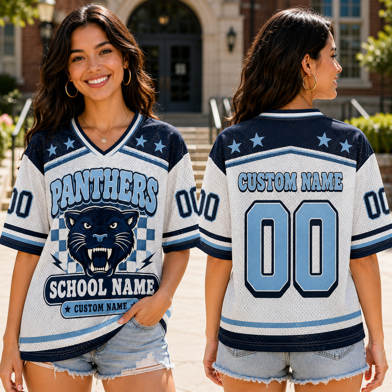 Personalized Football Jersey, Custom School Mascot Team Jersey – product image 5