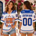 Personalized Floral Football Jersey, Custom School Mascot Team Spirit Jersey – product image 3