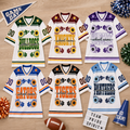 Personalized Floral Football Jersey, Custom School Spirit Mascot Jersey