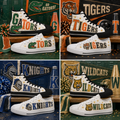 Personalized School Mascot High Top Canvas Shoes, Custom College Spirit Sneakers
