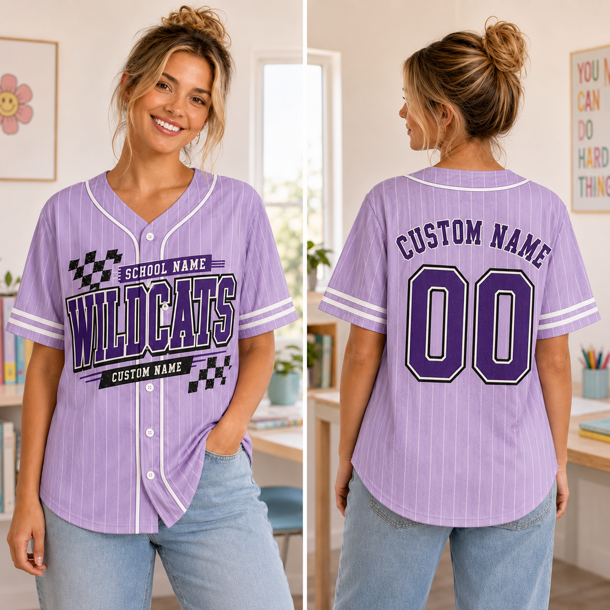 Personalized Baseball Jersey, Custom School Mascot Spirit Shirt – product image 6