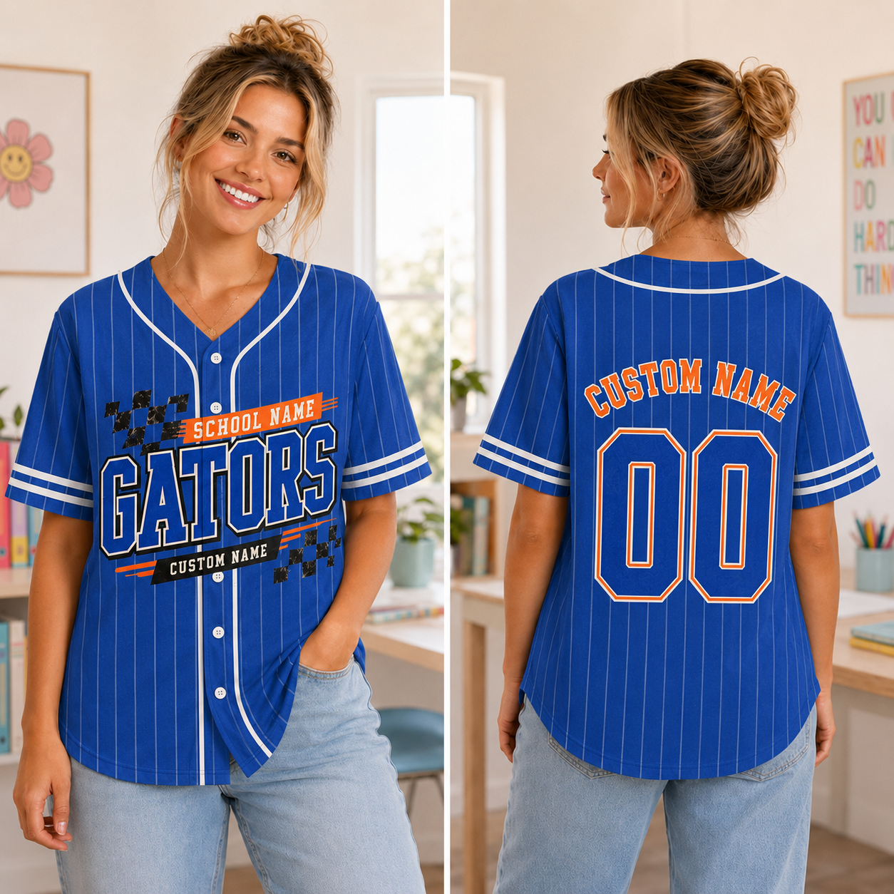 Personalized Baseball Jersey, Custom School Mascot Spirit Shirt – product image 3