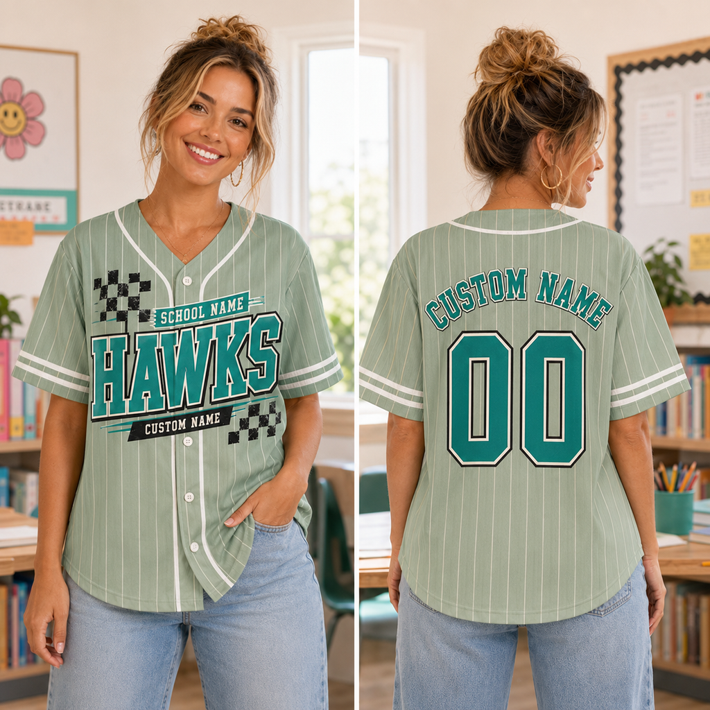 Personalized Baseball Jersey, Custom School Mascot Spirit Shirt – product image 4