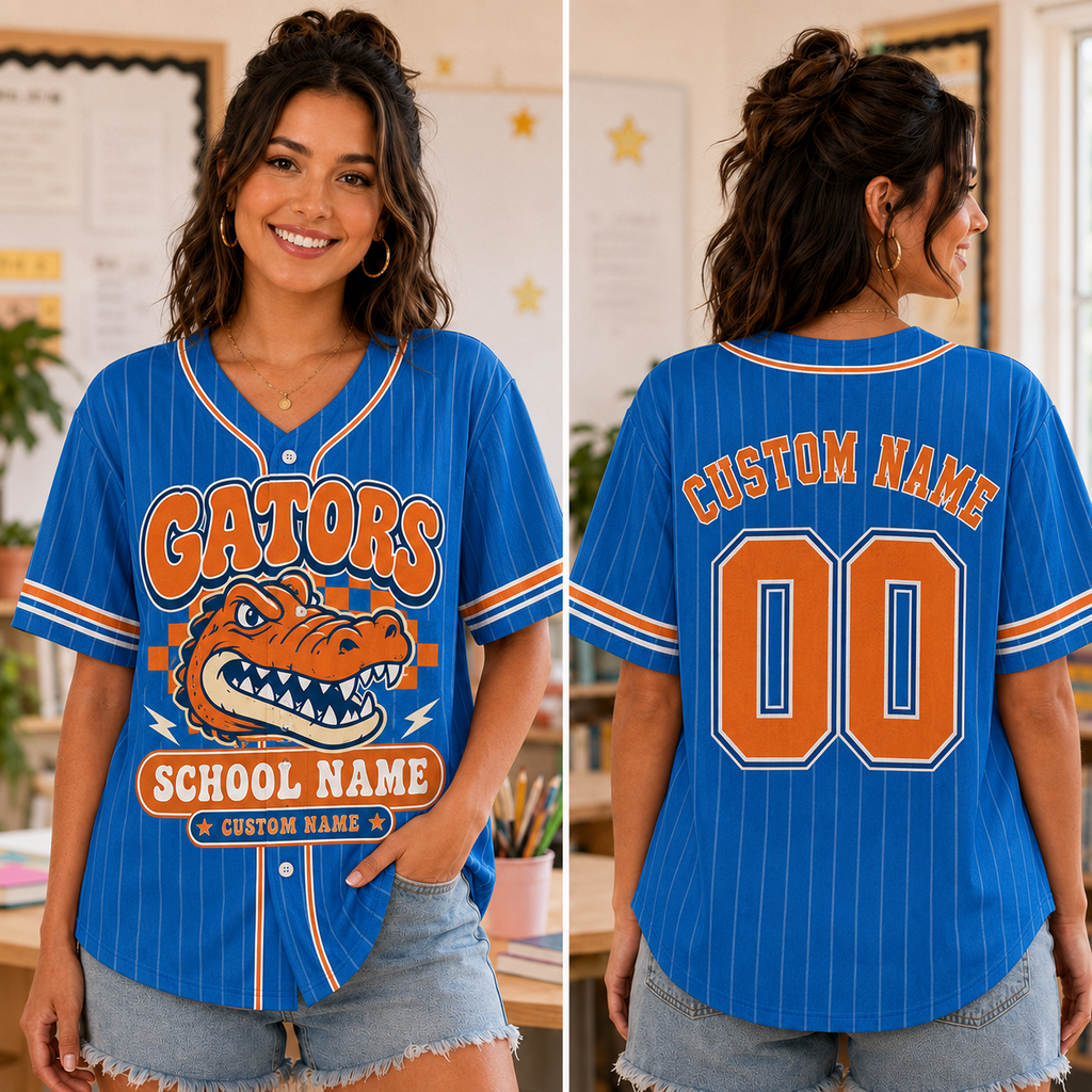 Personalized School Mascot Baseball Jersey, Custom School Spirit Shirt – product image 3