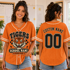 Personalized School Mascot Baseball Jersey, Custom School Spirit Shirt – product image 4