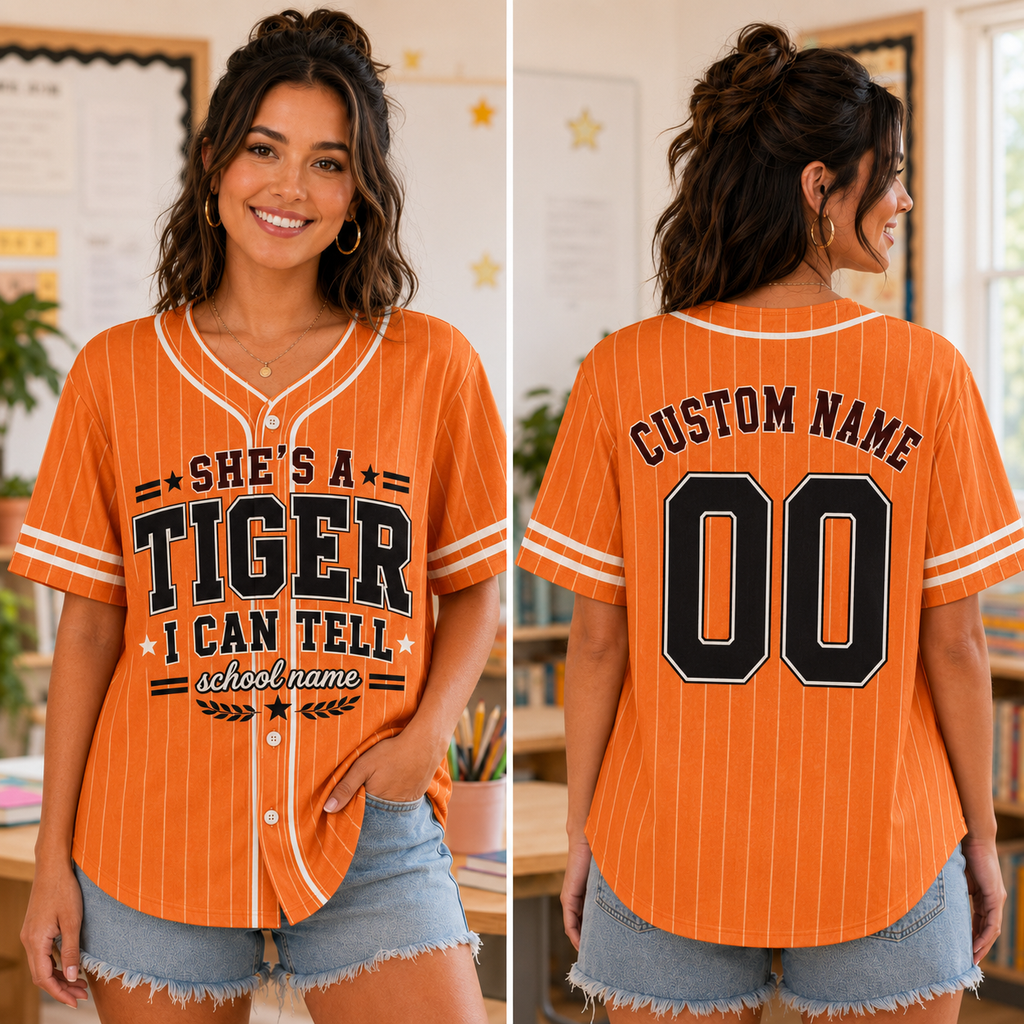 Custom School Spirit Baseball Jersey, Personalized Mascot Team Shirt – product image 5