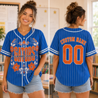 Personalized Floral Baseball Jersey, Custom School Spirit Team Shirt – product image 4