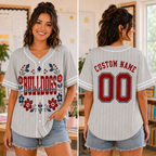Personalized Floral Baseball Jersey, Custom School Spirit Team Shirt – product image 6