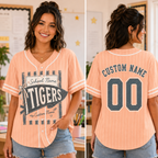 Personalized School Pennant Baseball Jersey, Custom Mascot Spirit Shirt – product image 4