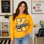 Custom Plaid School Grade Sweatshirt, Personalized Teacher Crewneck – product image 6