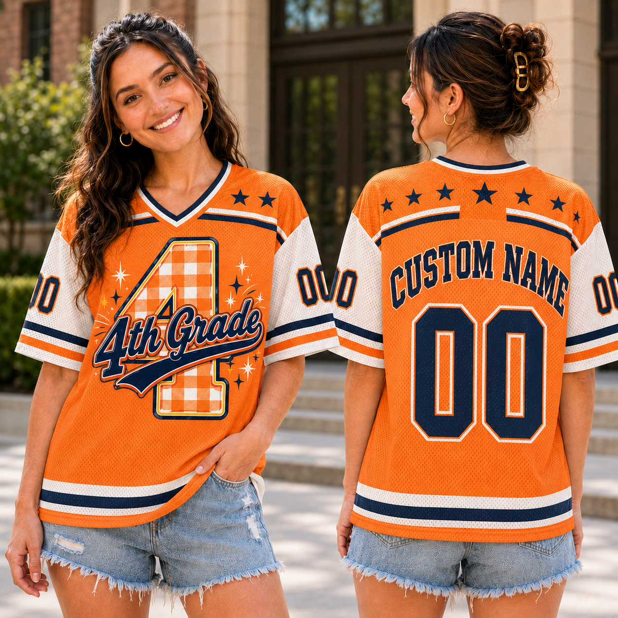 Teacher Football Jersey, Kindergarten to 5th Grade School Spirit Shirt – product image 5