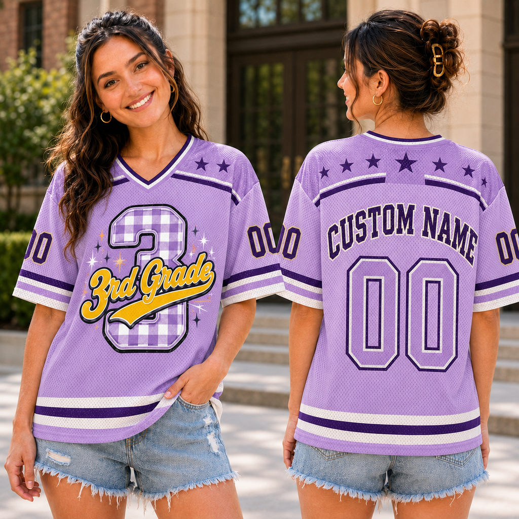 Teacher Football Jersey, Kindergarten to 5th Grade School Spirit Shirt – product image 4