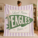 Personalized School Spirit Blanket, Custom Mascot Name Fleece Blanket – product image 2