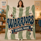 Personalized School Spirit Blanket, Custom Team Name Fleece Blanket – product image 4