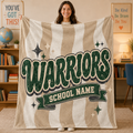 Personalized School Spirit Blanket, Custom Team Name Fleece Blanket