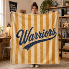 Custom School Mascot Blanket, Personalized School Spirit Fleece Throw – product image 2