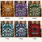 Personalized Mascot Fleece Blanket, Game Day School Spirit Throw