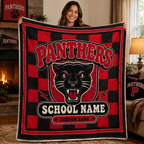 Personalized Mascot Fleece Blanket, Game Day School Spirit Throw