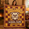 Personalized Mascot Fleece Blanket, Game Day School Spirit Throw