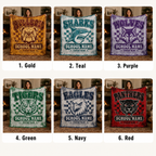 Custom School Spirit Blanket, Cozy Game Day Bleacher Throw