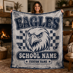 Custom School Spirit Blanket, Cozy Game Day Bleacher Throw