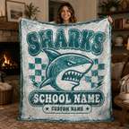 Custom School Spirit Blanket, Cozy Game Day Bleacher Throw
